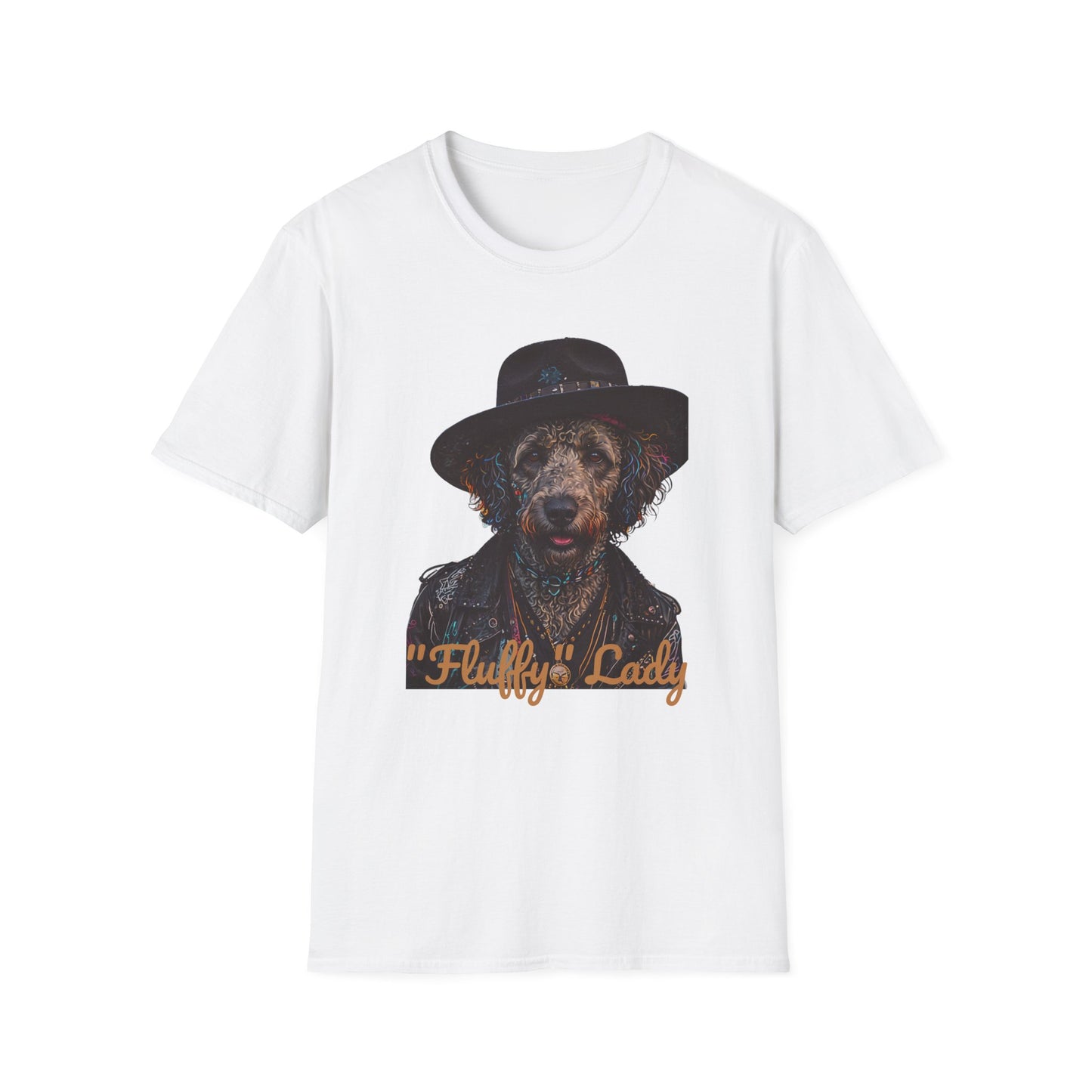 Doggy Softstyle T-Shirt with Fluffy Lady Design