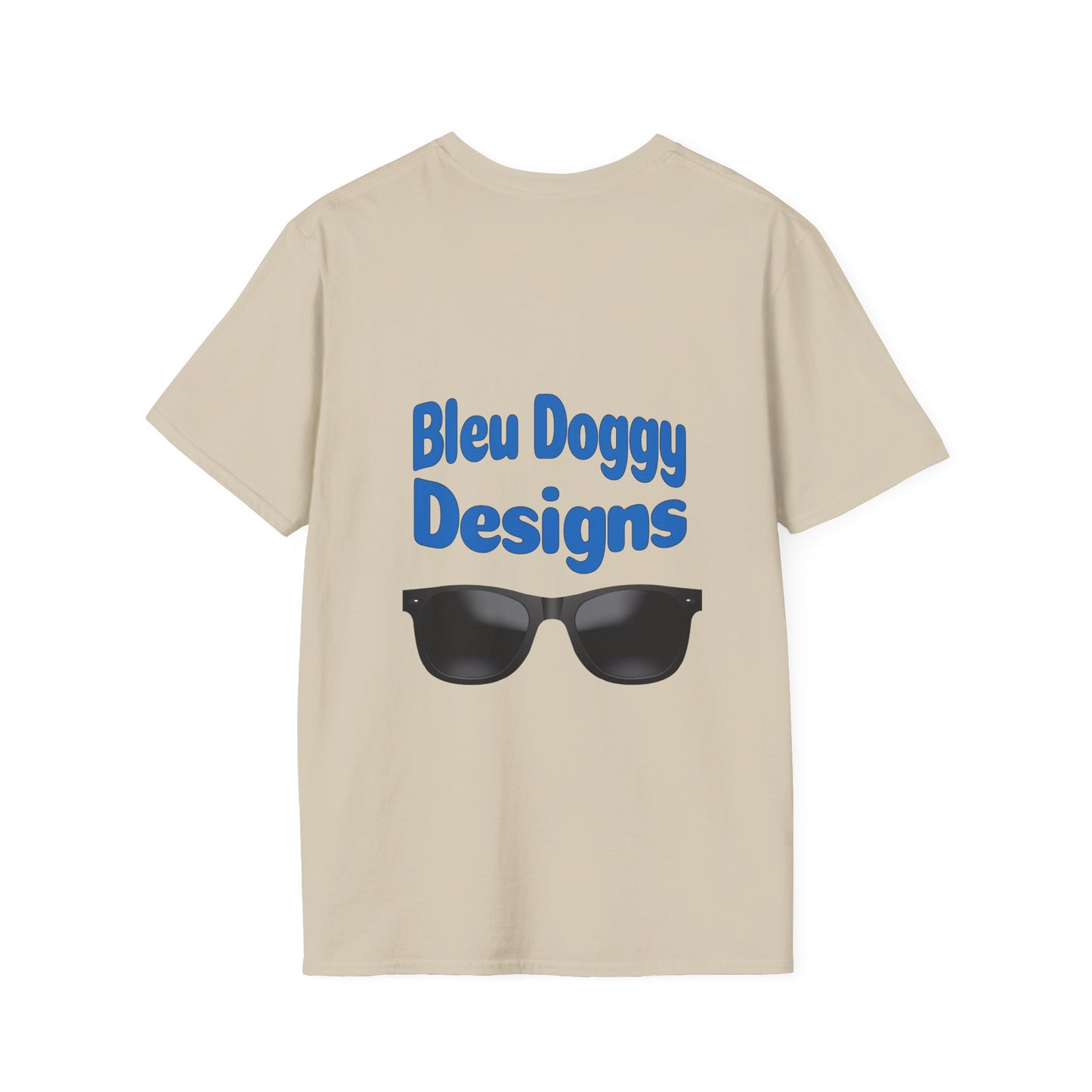 Unisex Softstyle T-Shirt Bleu Dog "Biggie Paws."