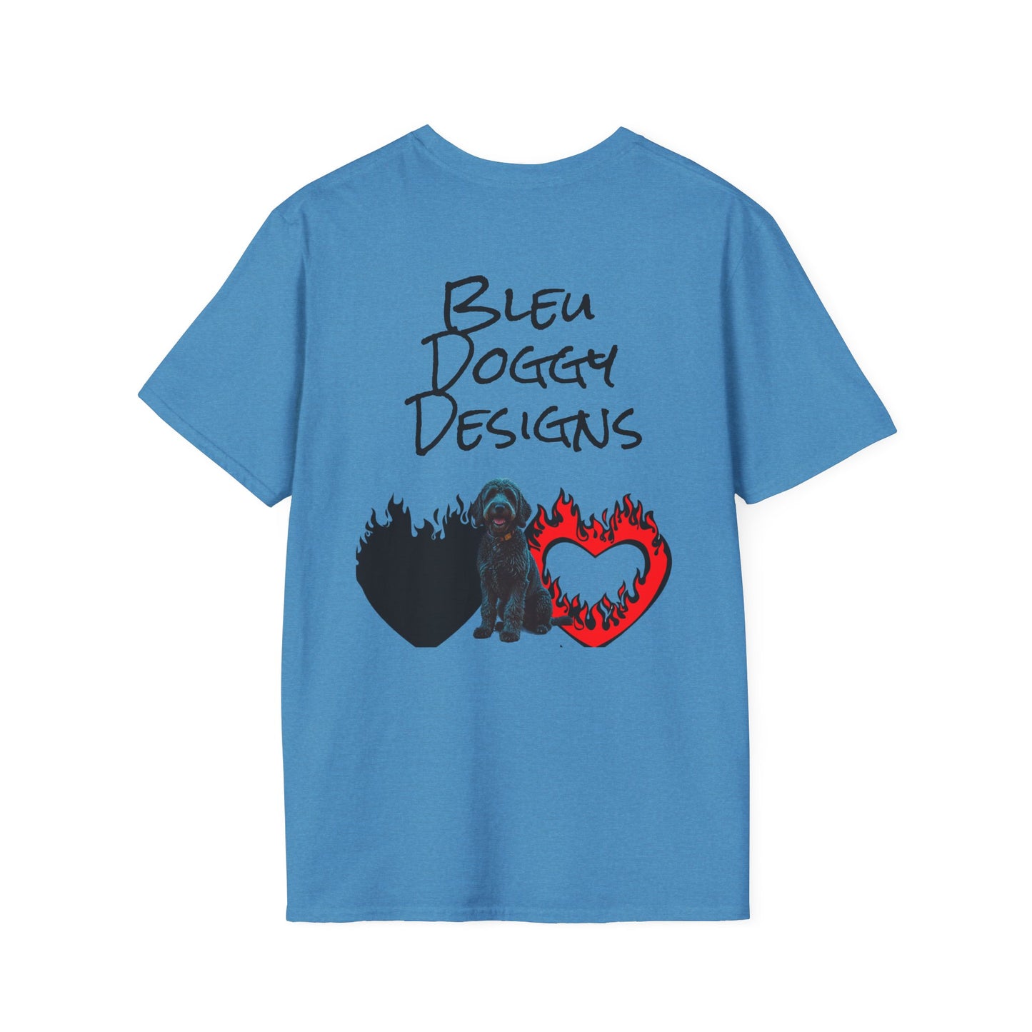 Unisex T-Shirt - Pup it like its hot bleu doggy design