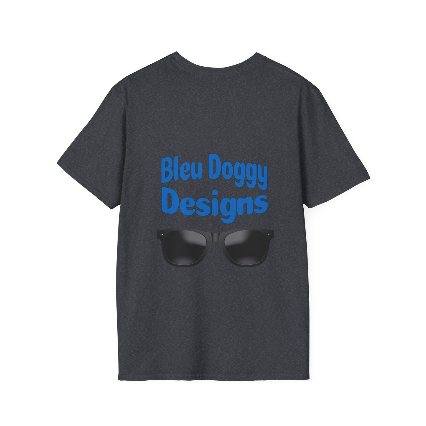 Unisex Softstyle T-Shirt Bleu Dog "Biggie Paws."