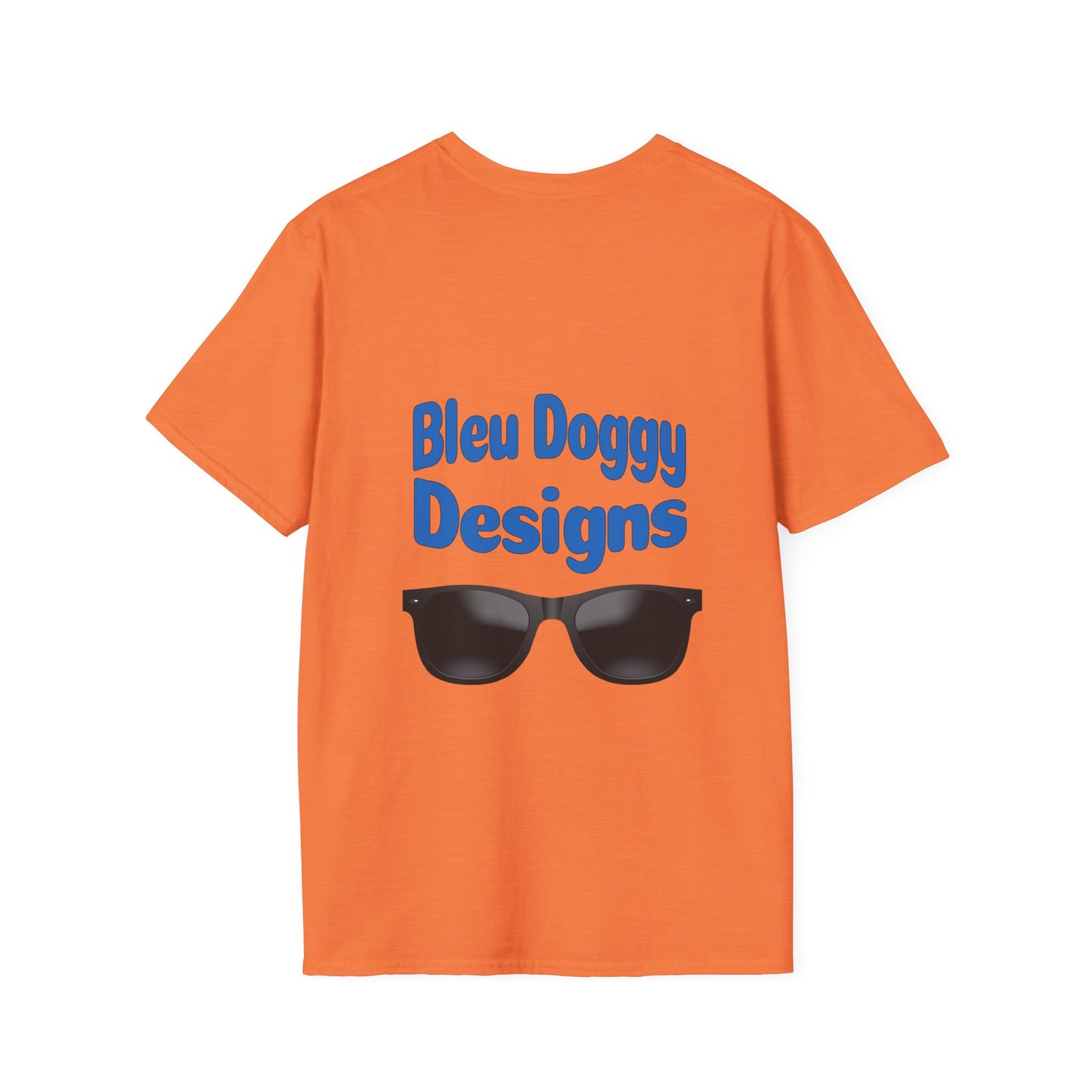 Unisex Softstyle T-Shirt Bleu Dog "Biggie Paws."