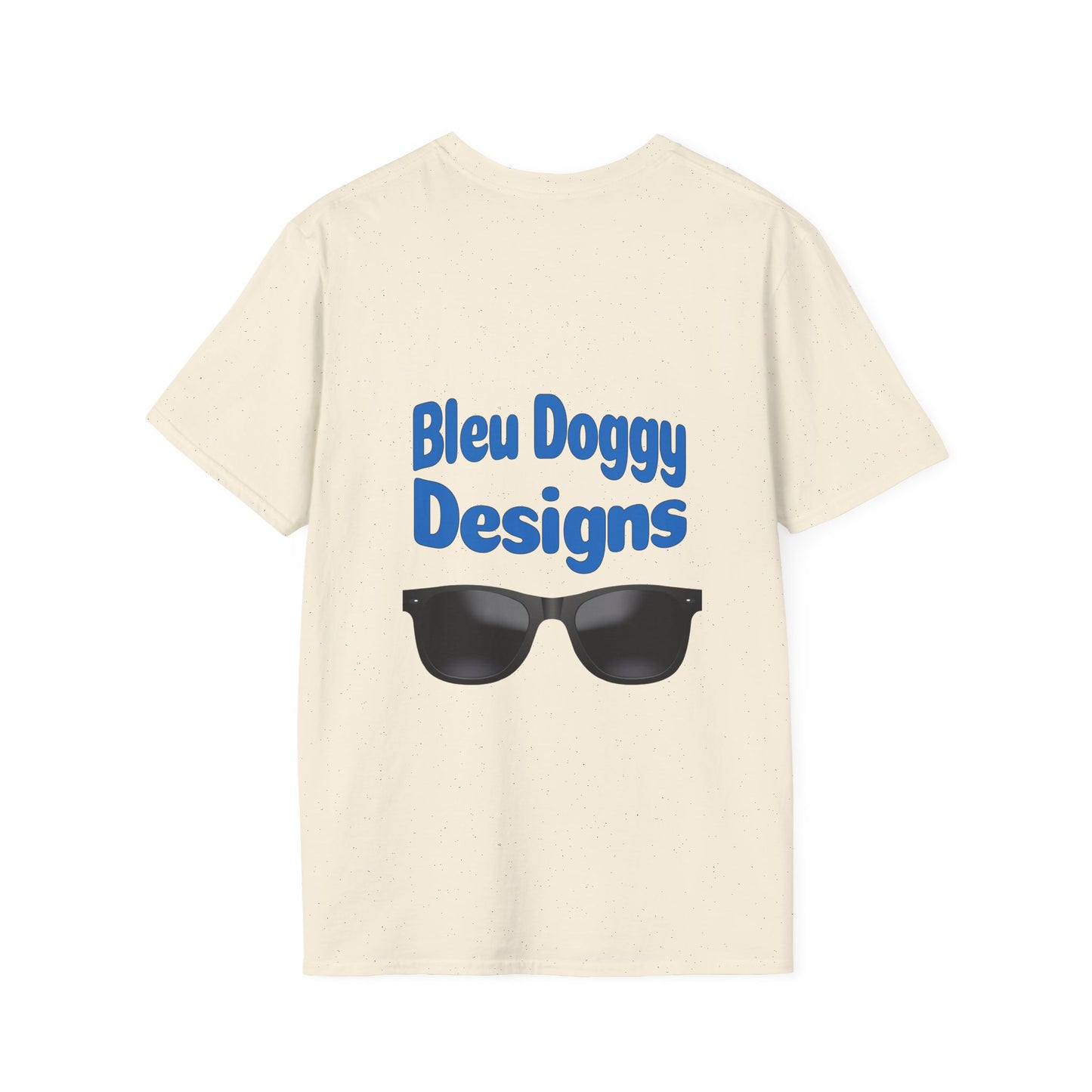 Unisex Softstyle T-Shirt Bleu Dog "Biggie Paws."