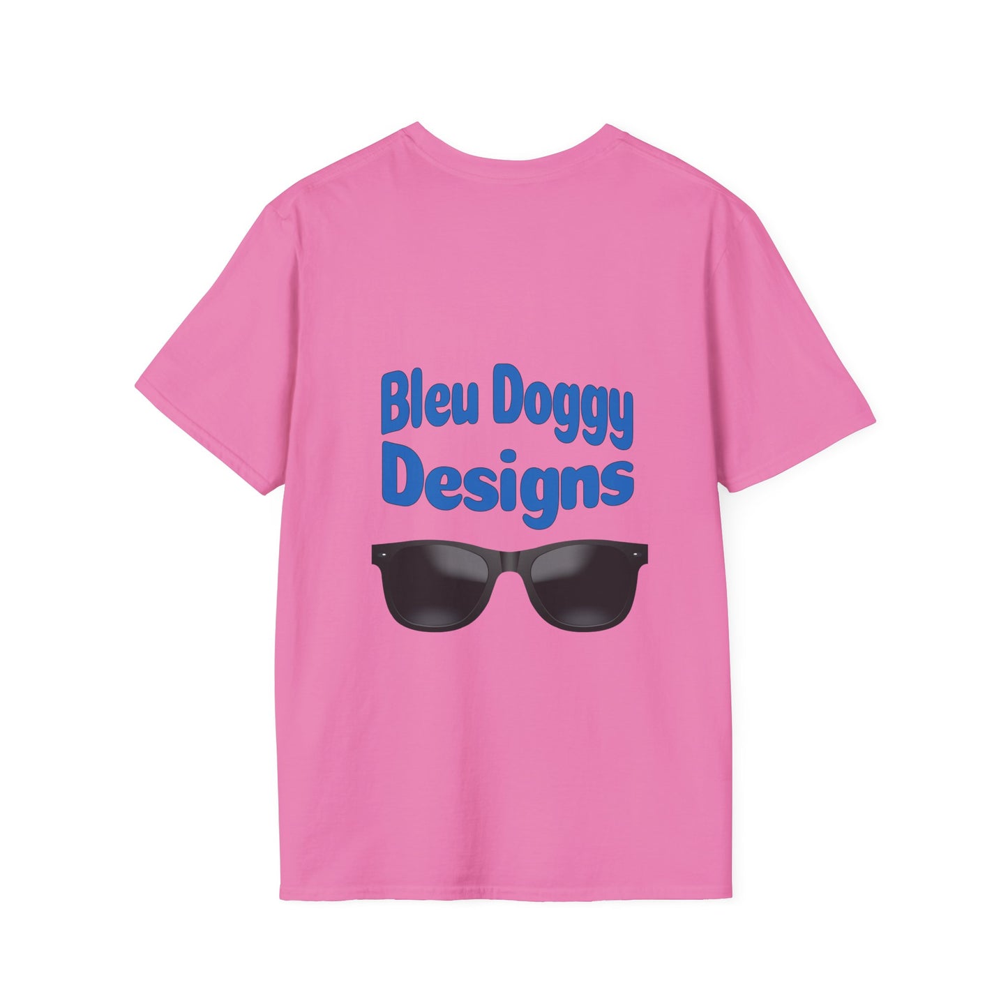 Unisex Softstyle T-Shirt Bleu Dog "Biggie Paws."